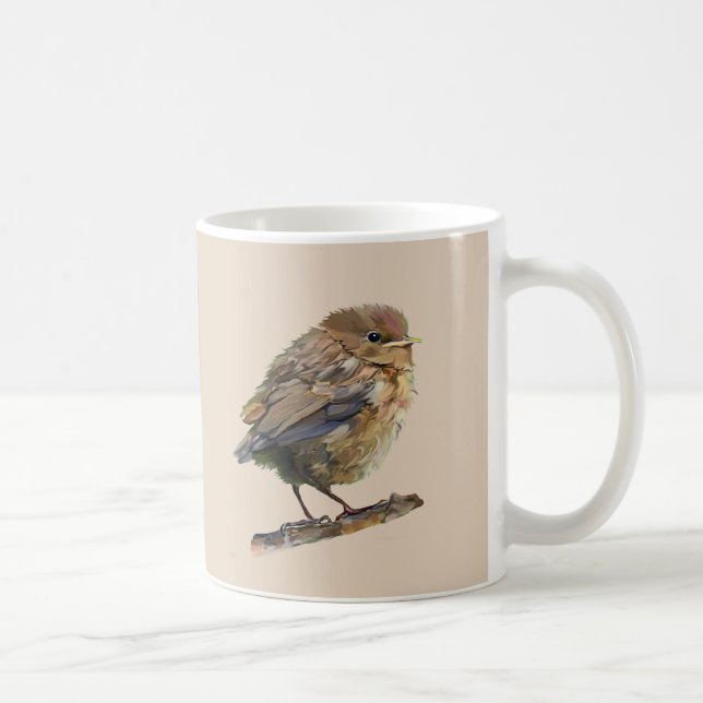 Caneca De Café A blackbird fledgling  (Direita)