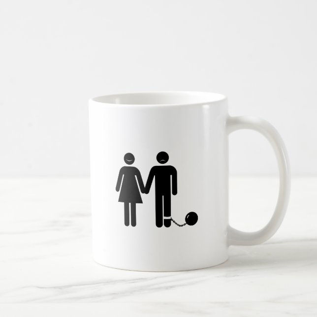 Caneca De Café A "bola e" o noivo acorrentado (Direita)