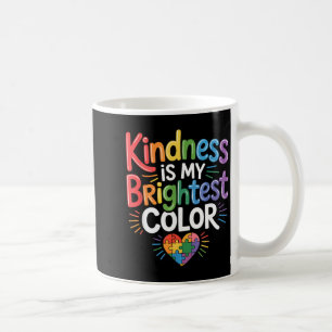 Caneca De Café A bondade é a cor mais brilhante amor puzzle autis