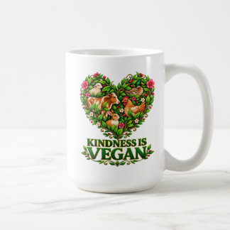 Caneca De Café A Bondade é Vegana – Deixe Seu Coração Escolher