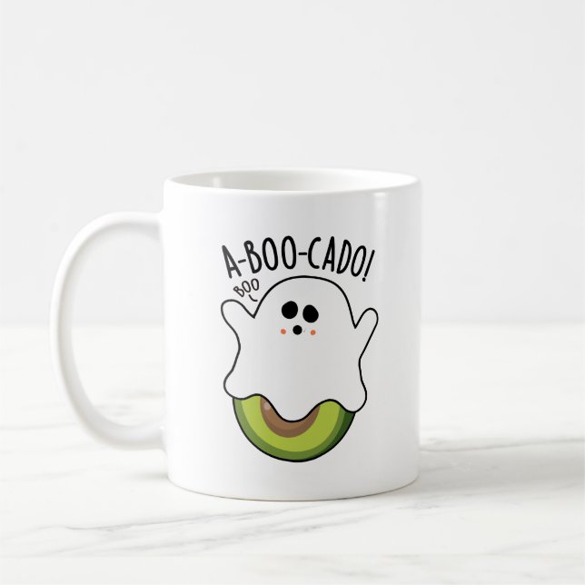 Caneca De Café A-boo-scado Funny Avocado Pun (Esquerda)