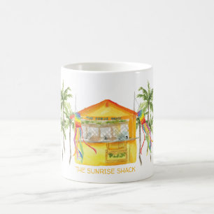Caneca De Café A cabana do nascer do sol amarela