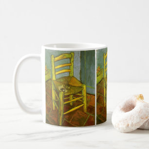 Caneca De Café A Cadeira de Vincent com seu Cachimbo por van Gogh