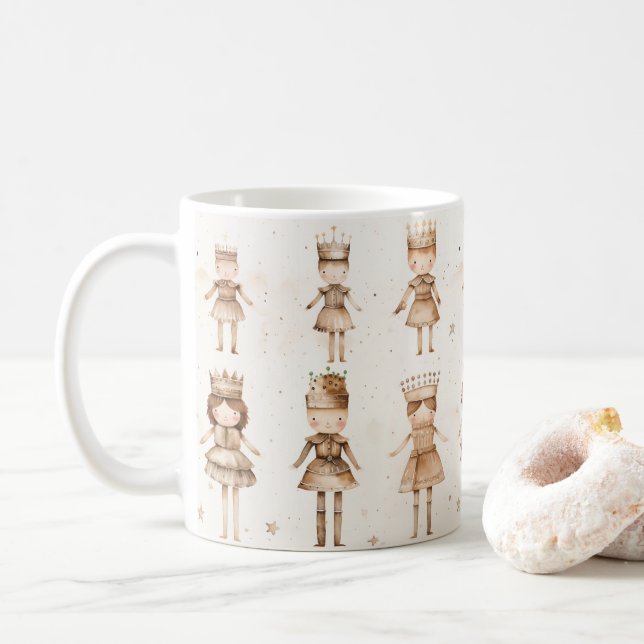 Caneca De Café A Cama de Natal do Nutcracker (Com Donut)