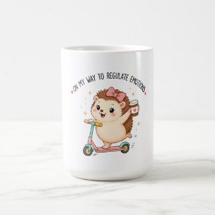 Caneca De Café A Caminho de Regular Emoçõesouri Funny Hedgehog