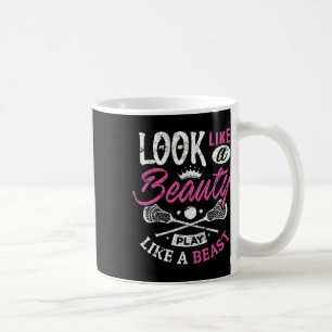 Caneca De Café A Camisa Da Menina De Lacrosse Parece Uma Bela Esc