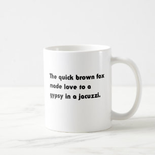 Caneca De Café A Camisa Pangrama do Raposo Marrom Rápido... Jacuz