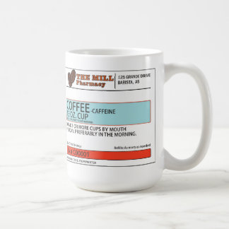 Caneca De Café A caneca original -15 onça da prescrição do café