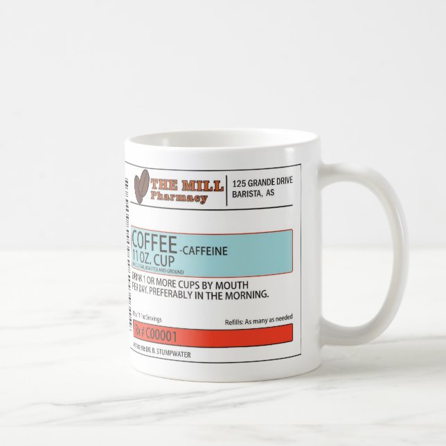 Caneca De Café A caneca original da prescrição do café - 11 onças (Direita)