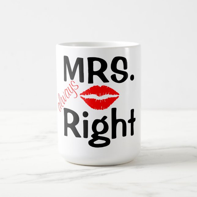 Caneca De Café A caneca/Sra. endireita sempre com lábios (Centro)