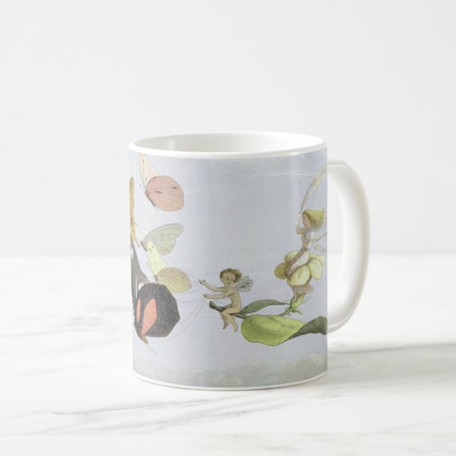 Caneca De Café A Carruagem da Rainha Fada | Elf World (Frente Esquerda)