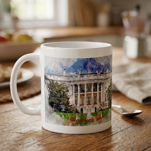 Caneca De Café A Casa Branca em Washington, DC – Fachada Sul