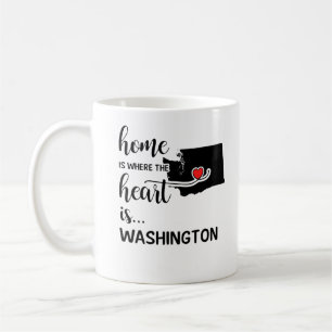 Caneca De Café A casa de Washington é onde está o coração