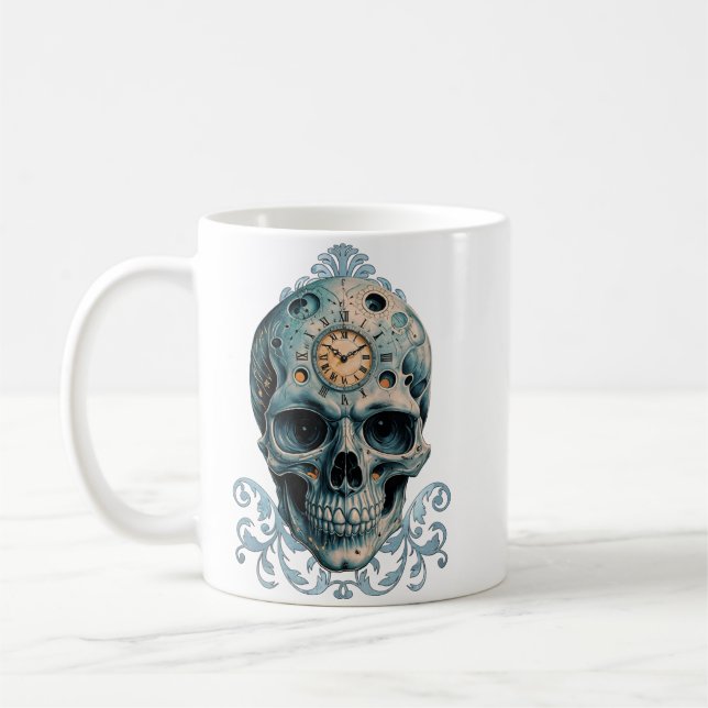 Caneca De Café A Caveira do Tempo: numerais romanos  (Esquerda)