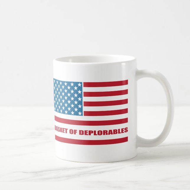 Caneca De Café A cesta da bandeira americana de Deplorables dilui (Direita)
