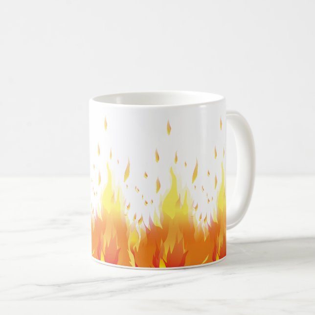Caneca De Café A Chama da Paixão: Amor de Fiery (Frente Esquerda)