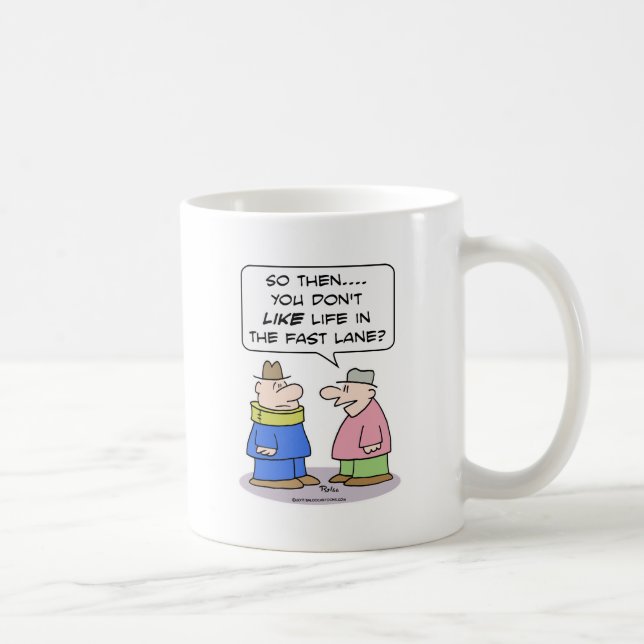 Caneca De Café a cinta de pescoço da faixa rápida da vida gosta (Direita)