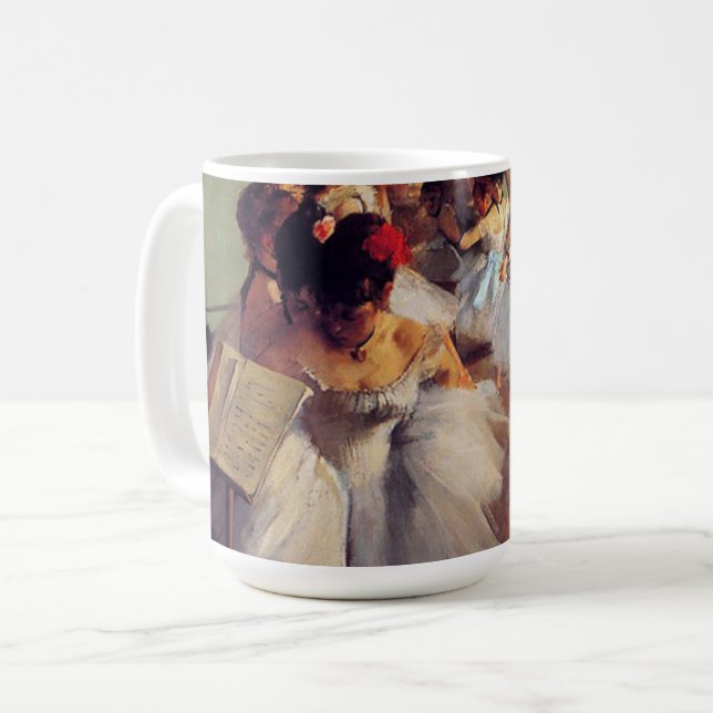Caneca De Café A classe de dança de Edgar Degas (Frente Esquerda)