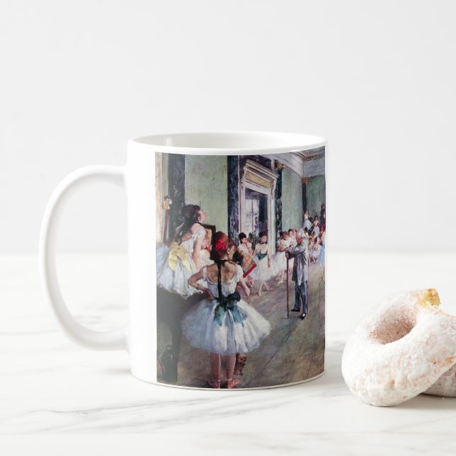 Caneca De Café A classe de dança de Edgar Degas, Arte Balé de Vin (Com Donut)