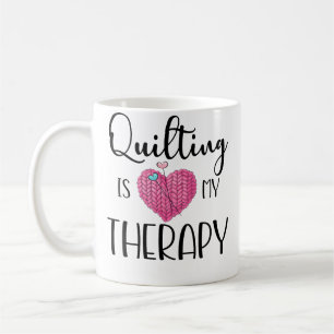 Caneca De Café A Colcha é Minha Terapia Arte de Colcha Divertida