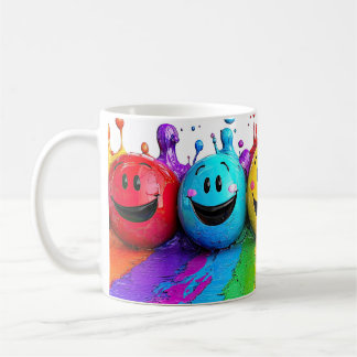 Caneca De Café A colorful abstract world of digital happiness and