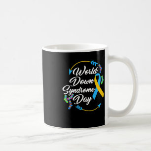 Caneca De Café A Consciência do Dia da Síndrome de Baixo no Mundo