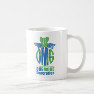 Caneca De Café A cor do logotipo de OMG, salvar o MountainGorilla