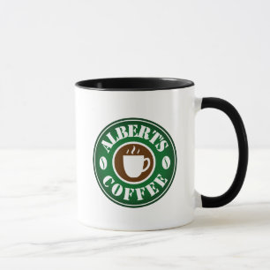 Caneca de café a cores personalizada com nome per