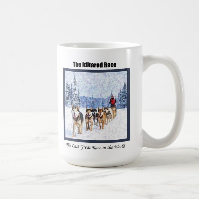 Caneca De Café A corrida Iditarod no Alasca (Direita)