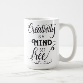 Caneca De Café A criatividade é uma lama de mente livre