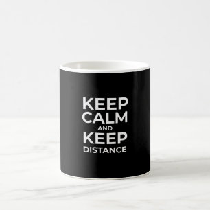 Caneca De Café A Crise De Corona Mantém Calma E A Sua Distância