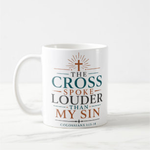 Caneca De Café A Cruz Falou Mais Alto Que a Minha Escritura da Bí