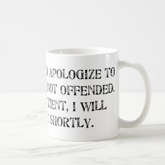 Caneca De Café a desculpa (Direita)