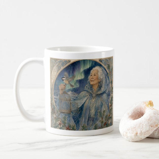 Caneca De Café A Deusa Elli - Graça e Sabedoria (Com Donut)