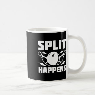 Caneca De Café A Divisão Ocorre Na Piada Engraçada Da Boliche