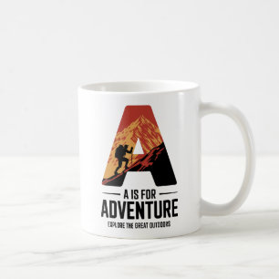 Caneca De Café A é para Adventure Hiking Mountain Design