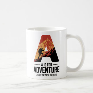Caneca De Café A é para Adventure Hiking Mountain Design