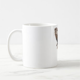 Caneca De Café A é para uma pequena lontra escura asiática