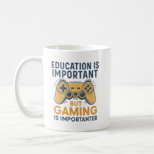 Caneca De Café A Educação É Importante mas Jogos É Mais Important
