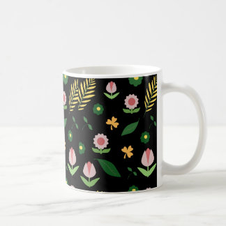 Caneca De Café "A Elegância da Natureza: Mugs Florais e Patternad