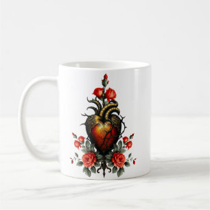 Caneca De Café A elegância gótica do coração