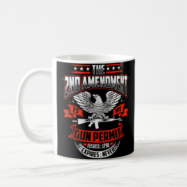 Caneca De Café A Emenda Ao Segundo É A Minha Licença De Arma Emit (Esquerda)