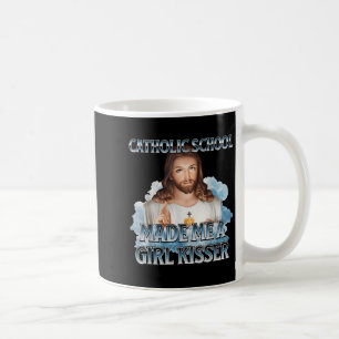 Caneca De Café A Escola Católica Me Fez Uma Garota Beijar Cristo