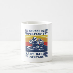 Caneca De Café A Escola É Importante Mas A Corrida De Kart É Impo
