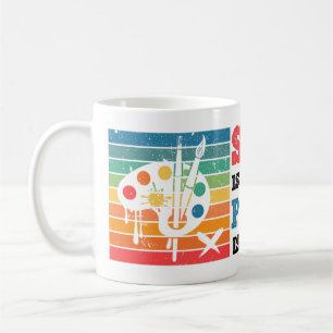 Caneca De Café A Escola É Importante, Mas A Pintura É Importante