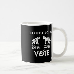 Caneca De Café A Escolha Está Clara A Voz Da Razão Vote Trump Bid