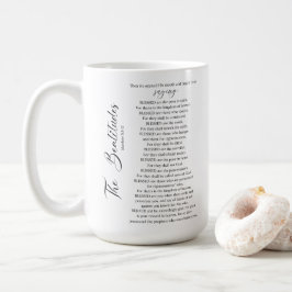 Caneca De Café A Escritura de Bíblias Beatitudes Matthew 5:2-12