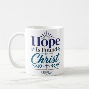 Caneca De Café A Esperança é Encontrada em Cristo Citação Inspira