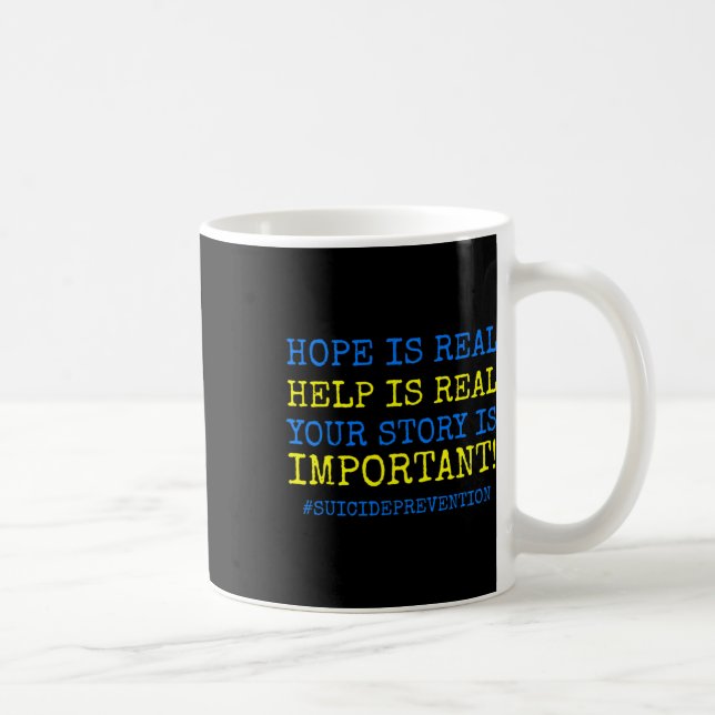 Caneca De Café A Esperança É Uma Verdadeira Prevenção Suicida - (Direita)