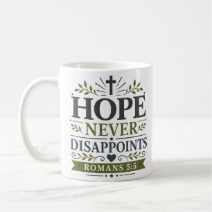 Caneca De Café A Esperança Nunca Decepciona Citação da Verdade Bí